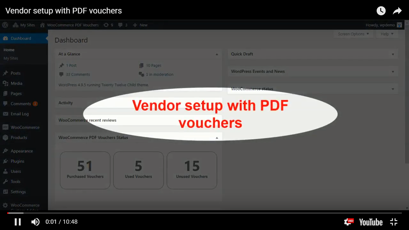 Vendor setup with PDF Vouchers